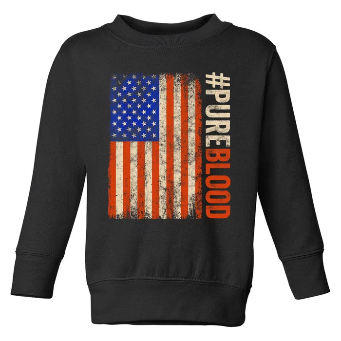 Pure Blood Movement #Pureblood Freedom American Toddler Sweatshirt