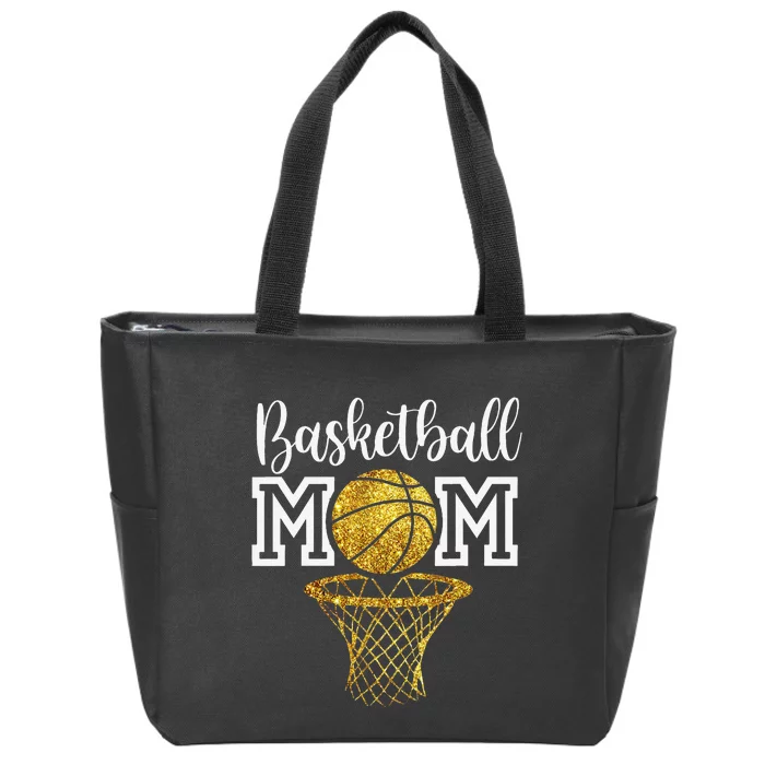 Proud Basketball Mother's Day Funny Sport Lover Mom Zip Tote Bag