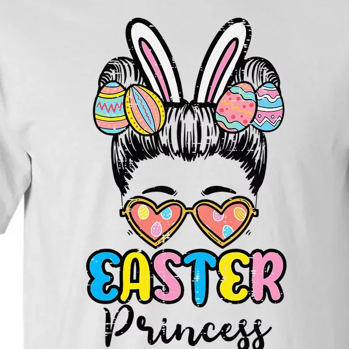 Princess Bunny Messy Bun Cute easter egg hunting Tall T-Shirt