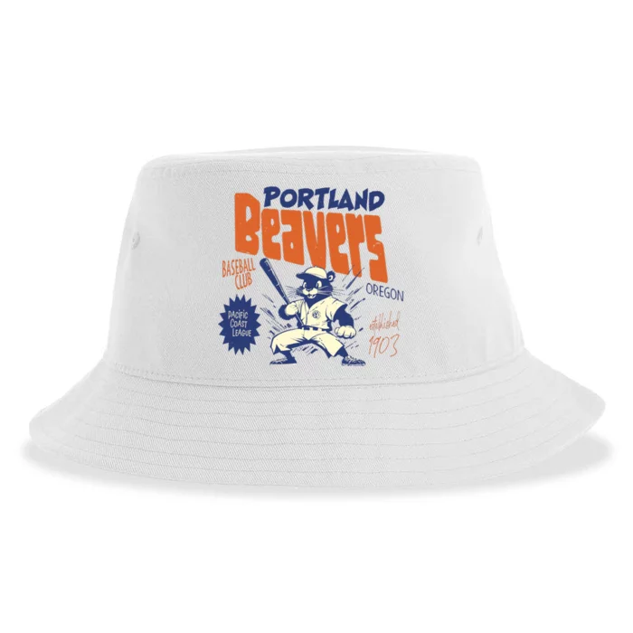 Portland Beavers Minor League Baseball Team 1903 Sustainable Bucket Hat