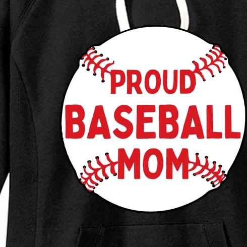 Proud Baseball Mom Baseball Mama Gift Women's Fleece Hoodie