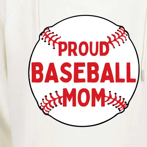 Proud Baseball Mom Baseball Mama Gift Womens Funnel Neck Pullover Hood