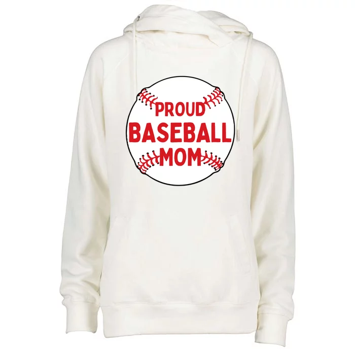 Proud Baseball Mom Baseball Mama Gift Womens Funnel Neck Pullover Hood