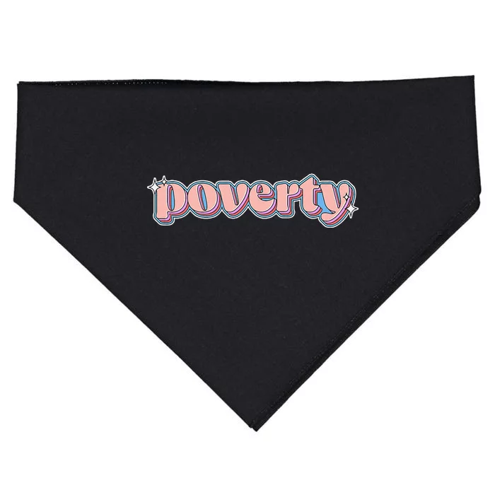 Poverty Brainrot Meme Retro Poverty USA-Made Doggie Bandana