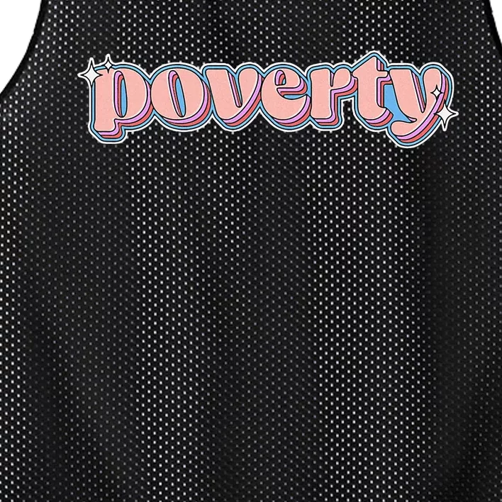 Poverty Brainrot Meme Retro Poverty Mesh Reversible Basketball Jersey Tank