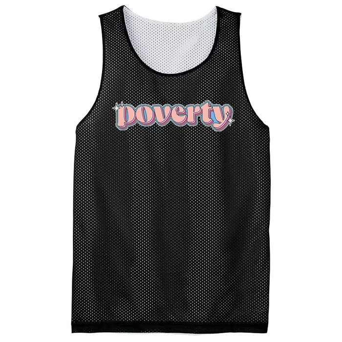 Poverty Brainrot Meme Retro Poverty Mesh Reversible Basketball Jersey Tank