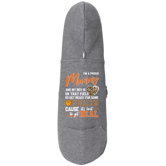 Proud Basketball Mommy Basketball Family Matching Gift Doggie 3-End Fleece Hoodie