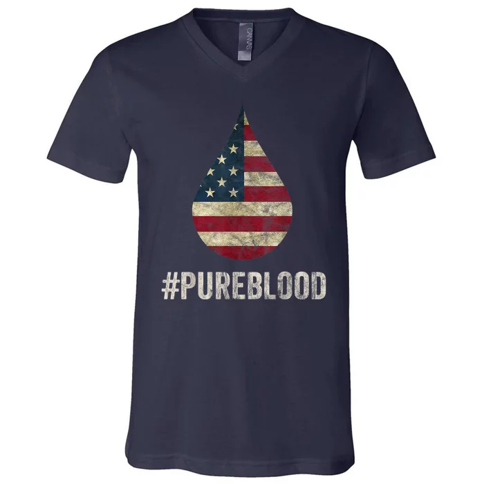 Pure Blood Movement #Pureblood Freedom V-Neck T-Shirt