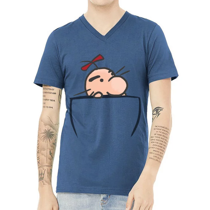 Pocket Buddies Mr Saturn V-Neck T-Shirt