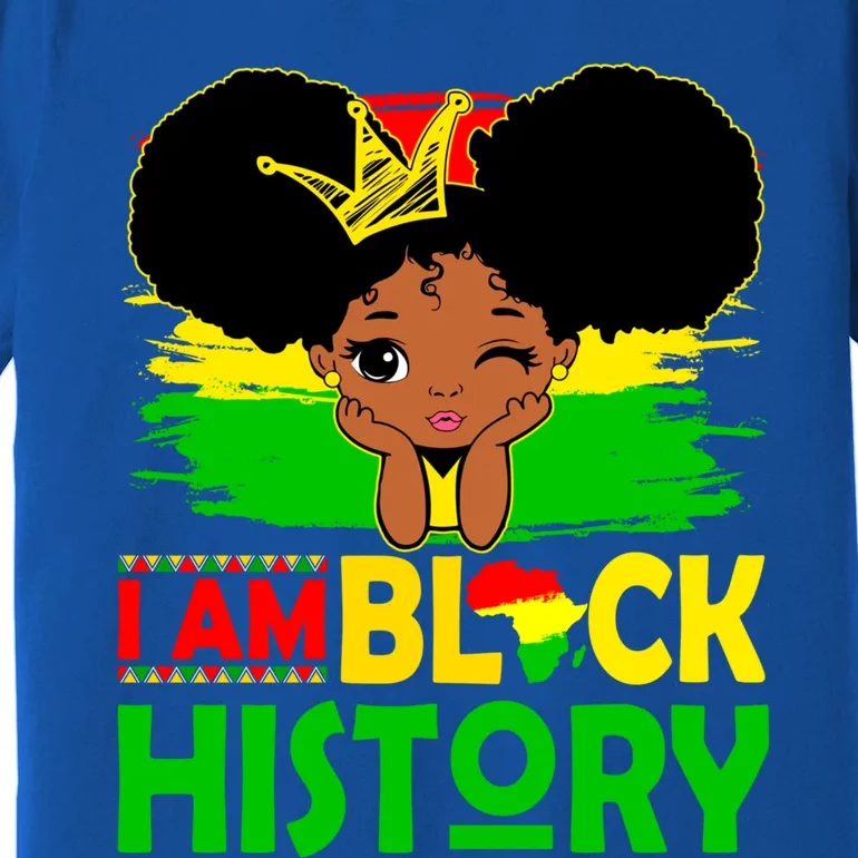 Proud Black Melanin I Am Black History Month Juneteenth Gift Premium T-Shirt