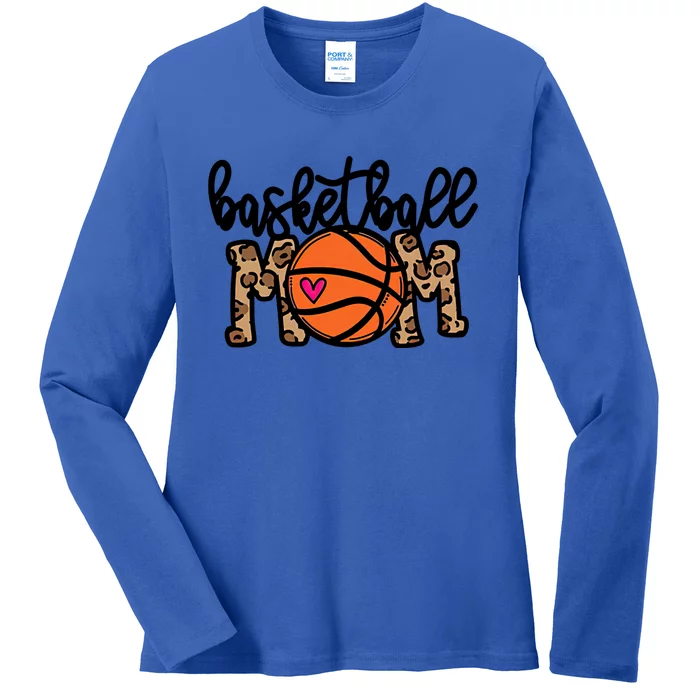 Print Basketball Mom Cute Gift Ladies Long Sleeve Shirt