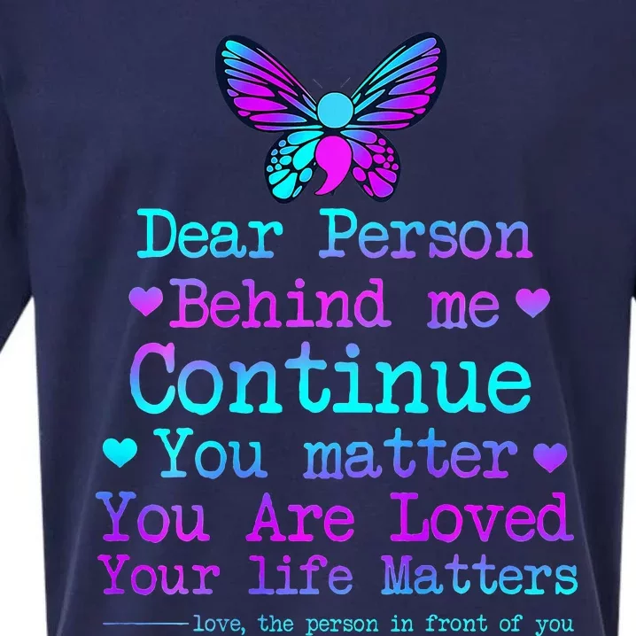 Person Behind Me Suicide Prevention & Depression Awareness Sueded Cloud Jersey T-Shirt