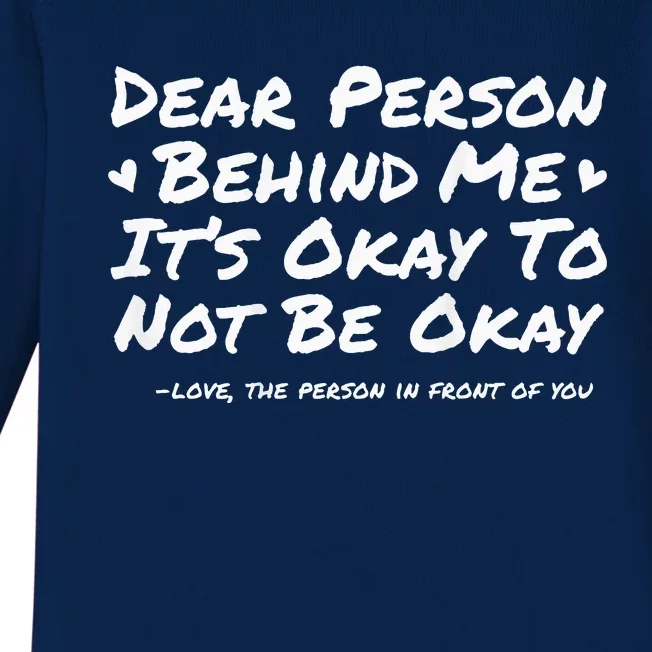 Person Behind Me Suicide Prevention & Depression Awareness Baby Long Sleeve Bodysuit