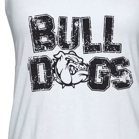 Preppy Bulldog Mascot Ladies Essential Flowy Tank