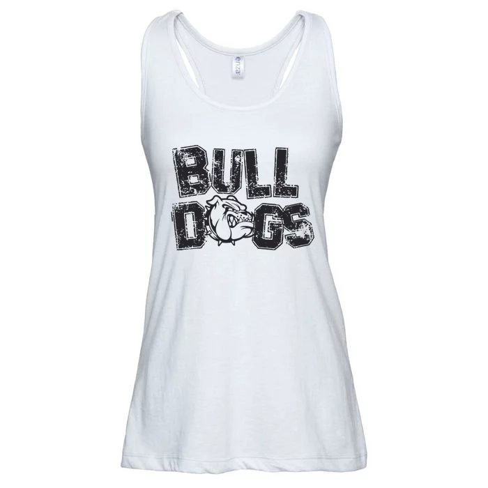 Preppy Bulldog Mascot Ladies Essential Flowy Tank