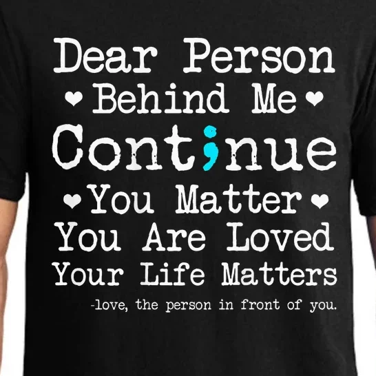 Person Behind Me Suicide Prevention & Depression Awareness Pajama Set