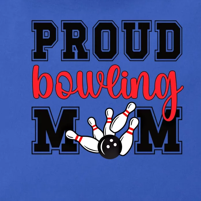 Proud Bowling Mom Of A Bowling Player Bowler Mama Gift Zip Tote Bag