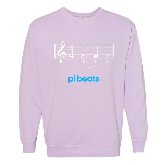 Pi Beats Math Music Pi Day 3.14 Fun Garment-Dyed Sweatshirt