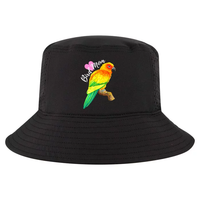 Parrot Bird Mom Sun Conure Watercolor Cool Comfort Performance Bucket Hat