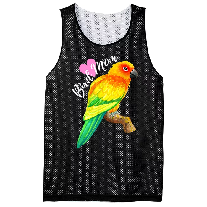 Parrot Bird Mom Sun Conure Watercolor Mesh Reversible Basketball Jersey Tank