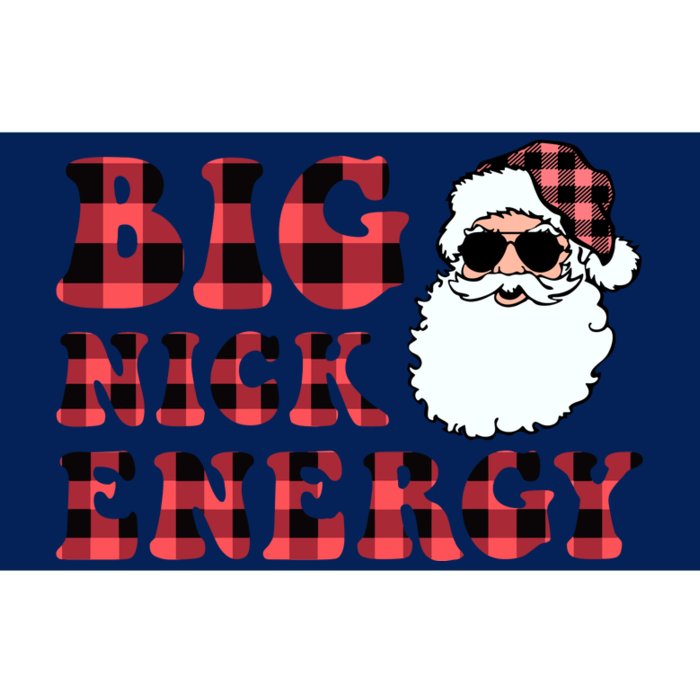 Plaid Big Nick Energy Santa Claus Funny Christmas Bumper Sticker