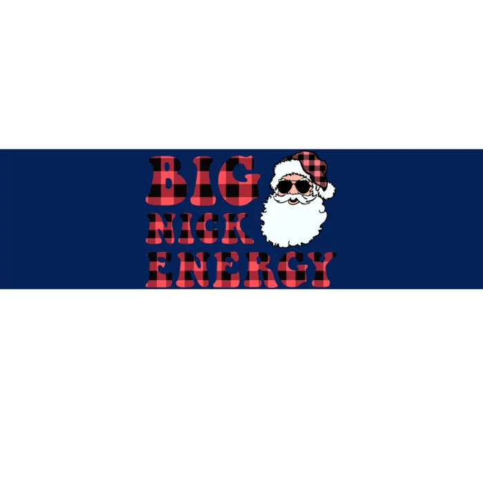 Plaid Big Nick Energy Santa Claus Funny Christmas Bumper Sticker