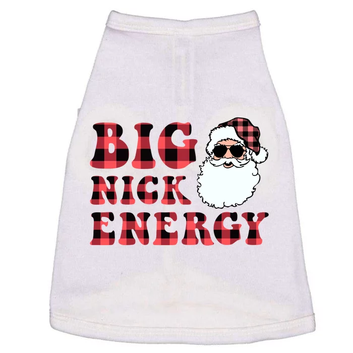 Plaid Big Nick Energy Santa Claus Funny Christmas Doggie Tank