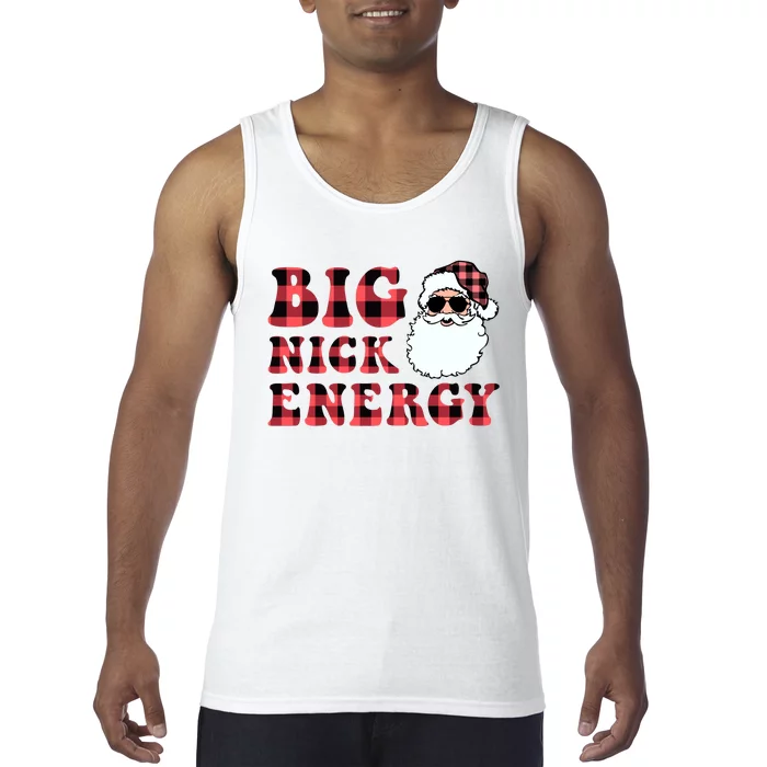 Plaid Big Nick Energy Santa Claus Funny Christmas Tank Top