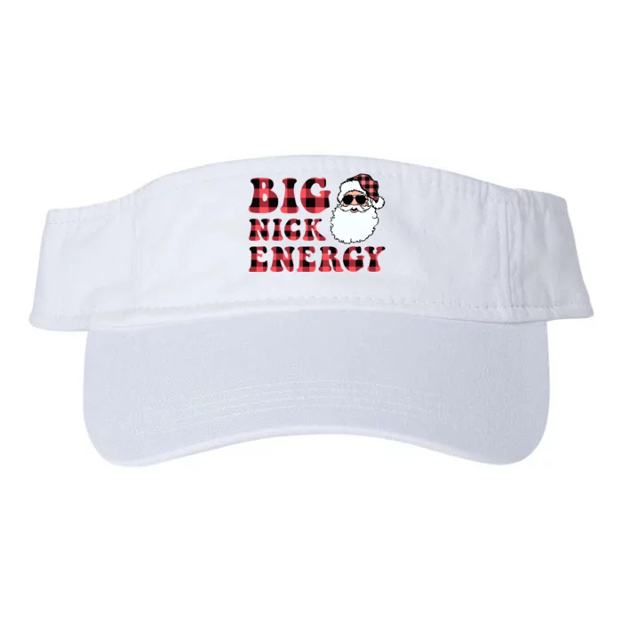 Plaid Big Nick Energy Santa Claus Funny Christmas Valucap Bio-Washed Visor