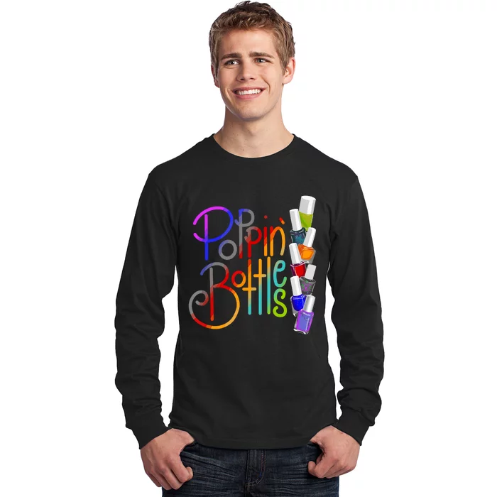 Popping Bottles Nail Polish Long Sleeve Shirt