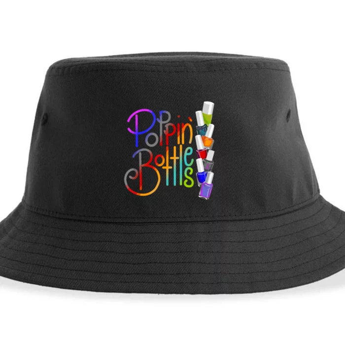 Popping Bottles Nail Polish Sustainable Bucket Hat