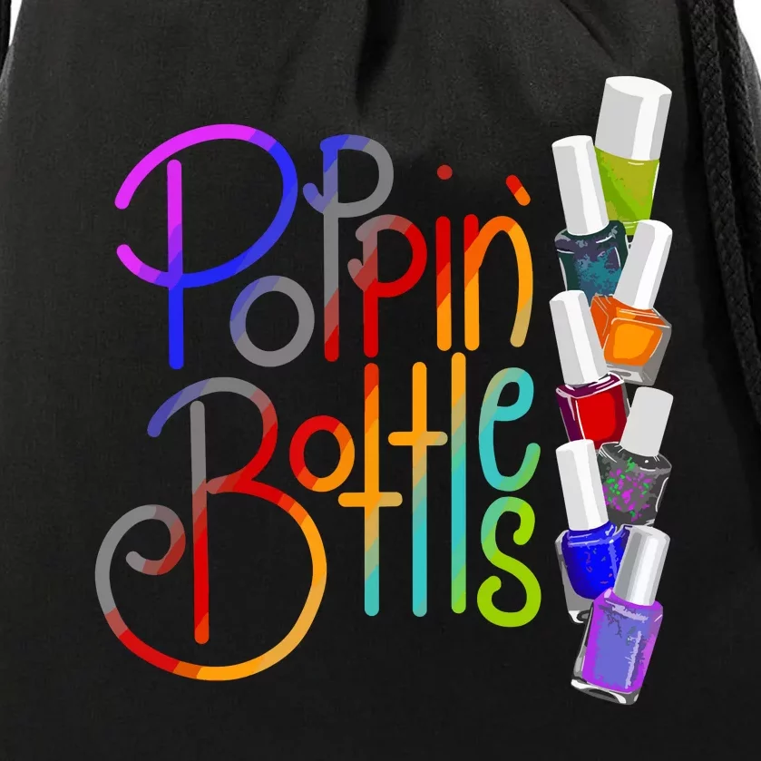 Popping Bottles Nail Polish Drawstring Bag