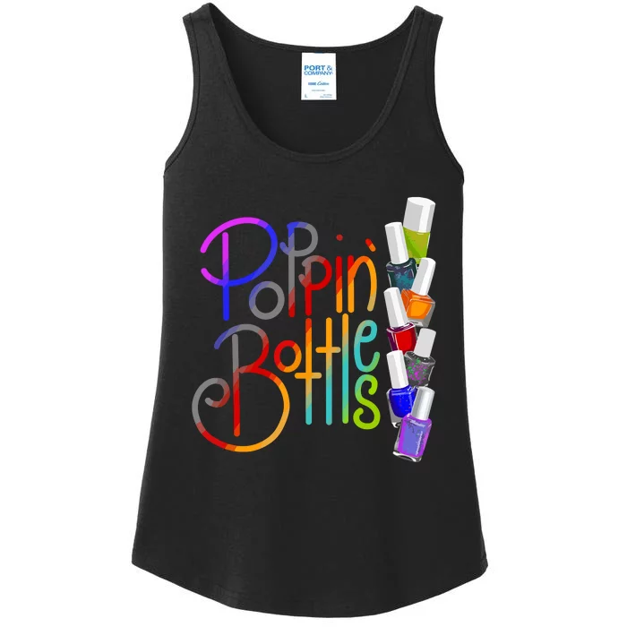 Popping Bottles Nail Polish Ladies Essential Tank