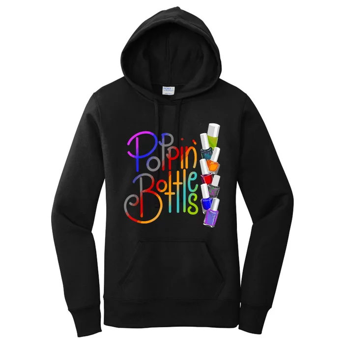 Popping Bottles Nail Polish Women's Pullover Hoodie