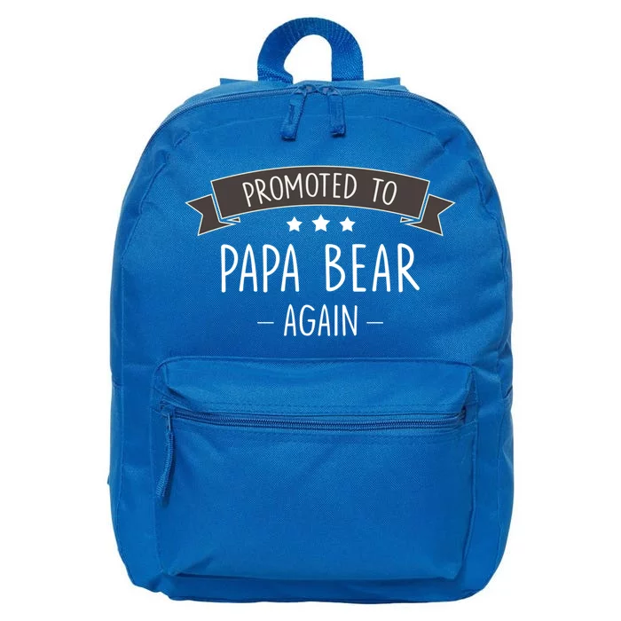 Papa Bear: New Promoted To Papa Bear Again Gift 16 in Basic Backpack