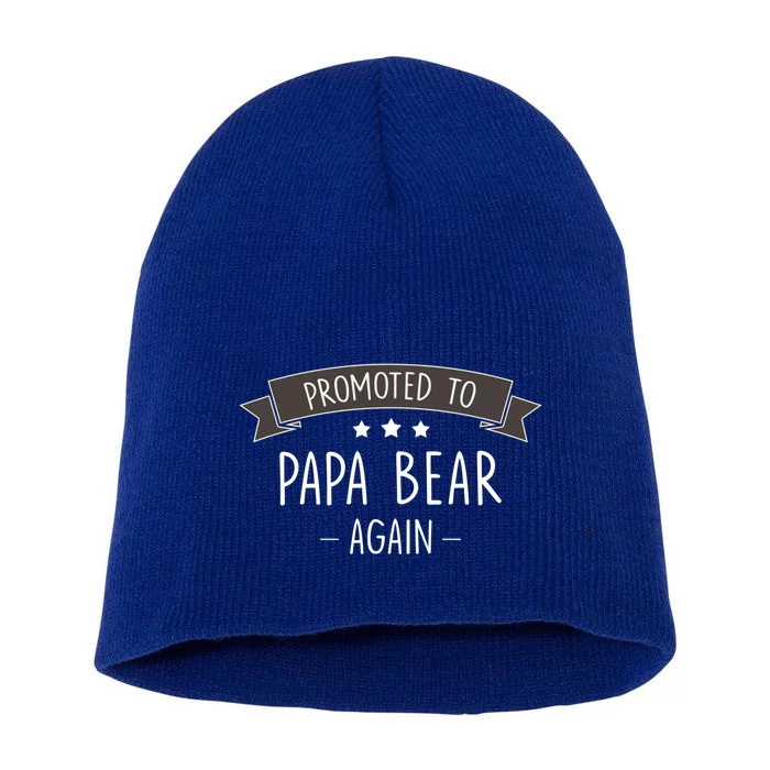 Papa Bear: New Promoted To Papa Bear Again Gift Short Acrylic Beanie