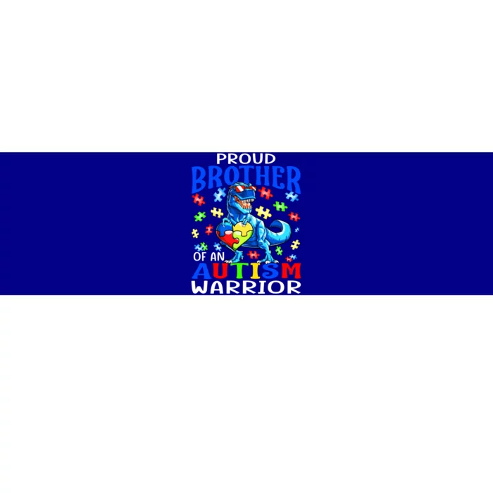 Proud Brother Of An Autism Warrior Dinosaur Cool Gift Bumper Sticker