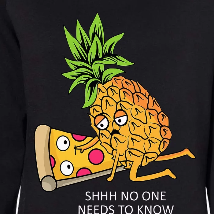 Pineapple Belongs On Pizza Lover Funny Food Pun Womens California Wash Sweatshirt