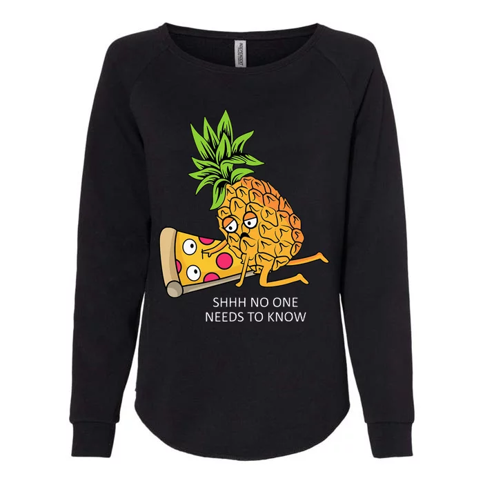 Pineapple Belongs On Pizza Lover Funny Food Pun Womens California Wash Sweatshirt