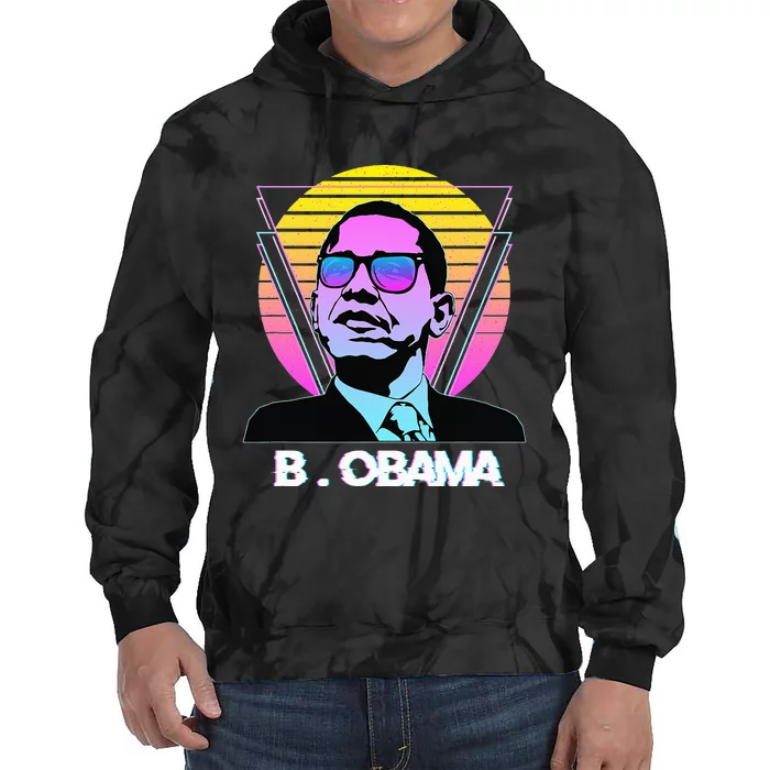 President Barack Obama Vintage Retro Vaporwave Sunglasses Tie Dye Hoodie