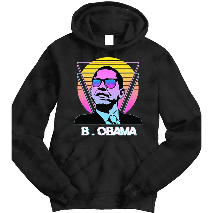 President Barack Obama Vintage Retro Vaporwave Sunglasses Tie Dye Hoodie