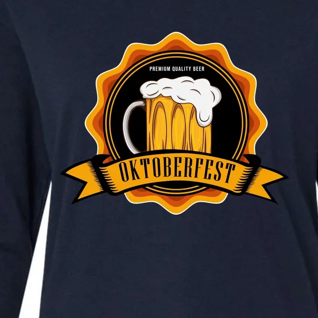 Premium Beer Oktoberfest Womens Cotton Relaxed Long Sleeve T-Shirt