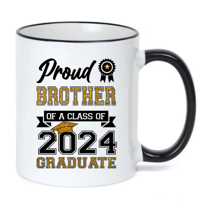 Proud Brother Of The Class Of 2024 Graduate Black Color Changing Mug