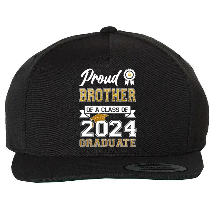 Proud Brother Of The Class Of 2024 Graduate Wool Snapback Cap