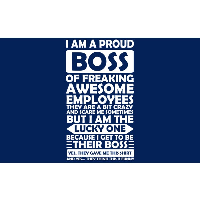 Proud Boss Of Freaking Awesome Employees Funny Gift Bumper Sticker