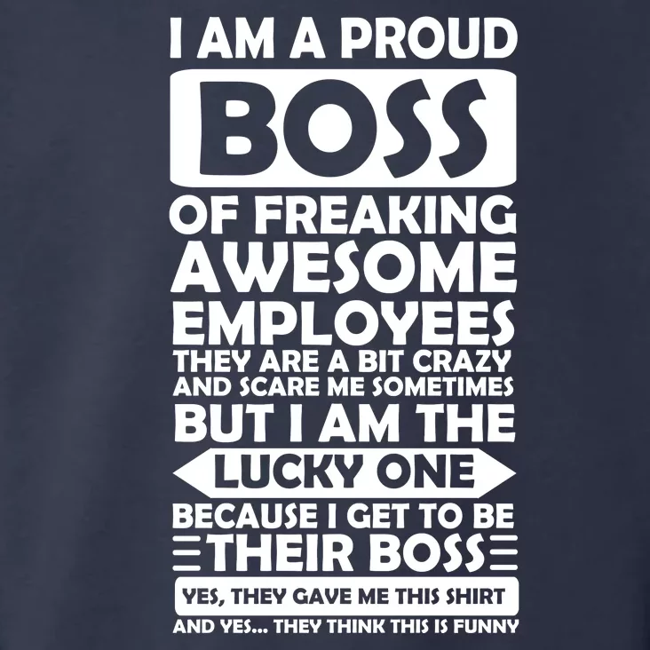 Proud Boss Of Freaking Awesome Employees Funny Gift Toddler Hoodie