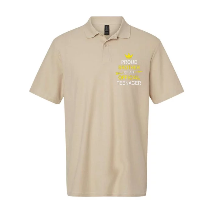 Proud Brother Of An Officiall Teenager, 13th BDay Party Gift Softstyle Adult Sport Polo