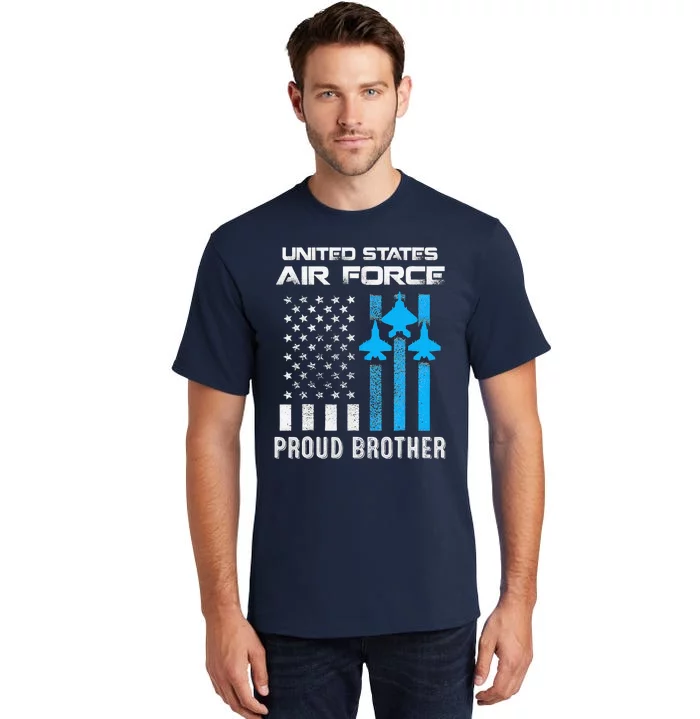 Proud Brother Of USA Airforce Military Father's Day Tall T-Shirt