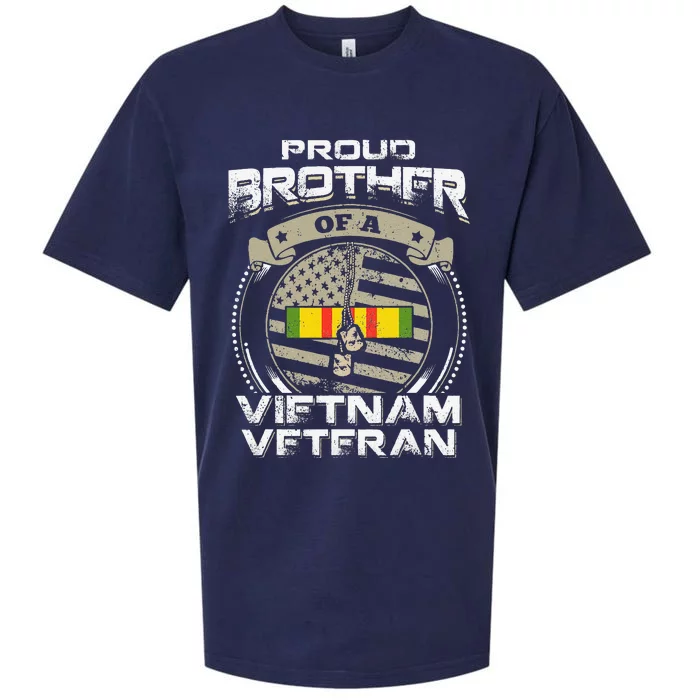 Proud Brother Of Vietnam Veteran American Flag Father's Day Sueded Cloud Jersey T-Shirt