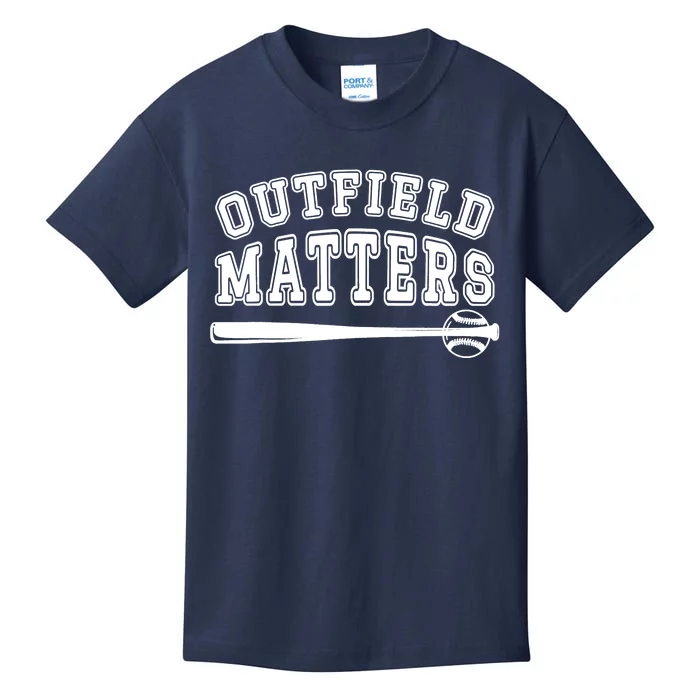 Playing Baseball Outfield Matters Baseball Outfields Funny Kids T-Shirt